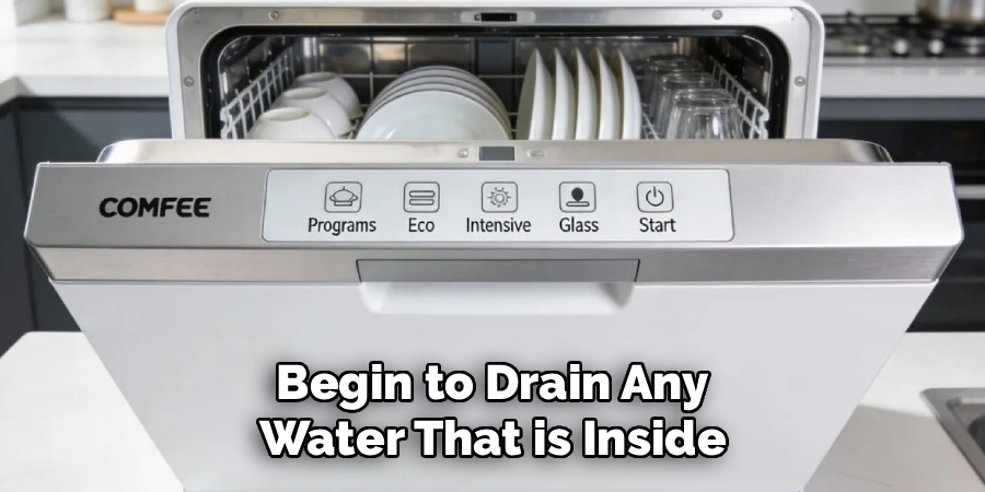 Begin to Drain Any
Water That is Inside