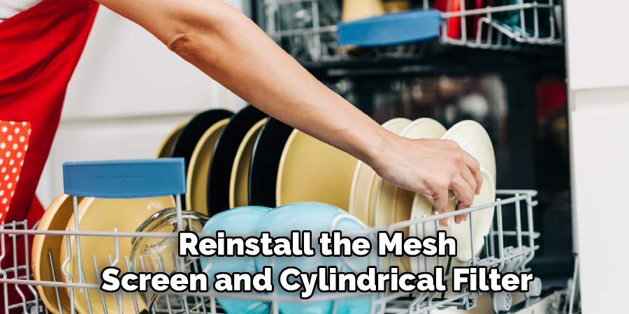 Reinstall the Mesh Screen and Cylindrical Filter