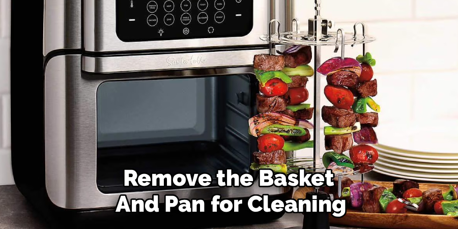 Remove the Basket 
And Pan for Cleaning