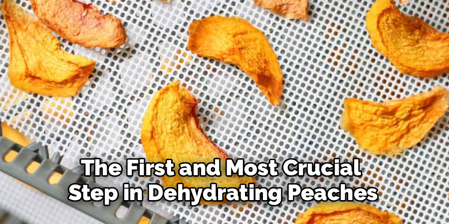 The First and Most Crucial 
Step in Dehydrating Peaches